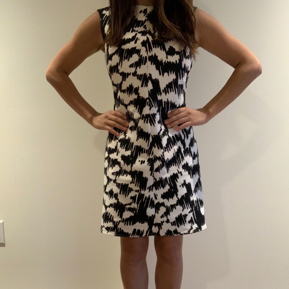Balenciaga Paris black and white patterned dress